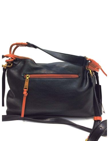 Bolso Bandolera Caramelo Popea Negro | Piel Sintética