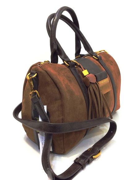 Bolso Bowling Mujer Caramelo Pepa Cuero | Piel Serraje