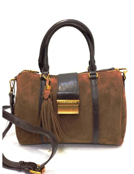 Bolso Bowling Mujer Caramelo Pepa Cuero | Piel Serraje