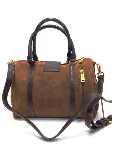Bolso Bowling Mujer Caramelo Pepa Cuero | Piel Serraje