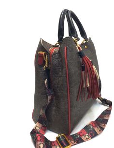 Bolso Caramelo Preciosa Gris y Rojo | Asa y Bandolera 2