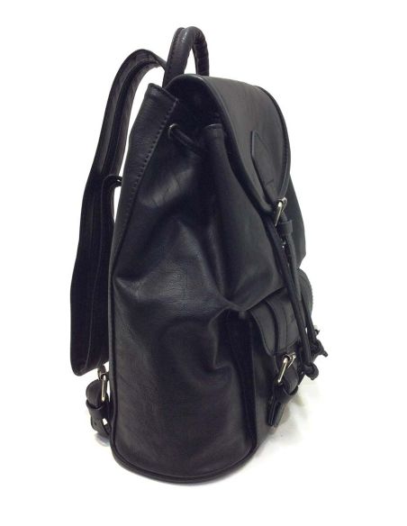 Mochila Mujer Matties Casual Sport Negra | Piel Sintética