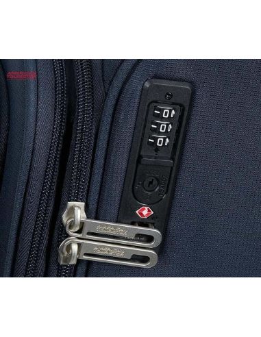 Maleta mediana American Tourister Cloudrider sky Navy cierre de seguridad tsa