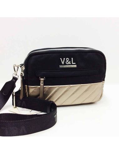 Bolso bandolera V&L Gala en Negro Plomo