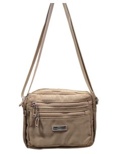 Bolso Bandolera Nylon Mujer Javier Larrainzar | Negro y Camel