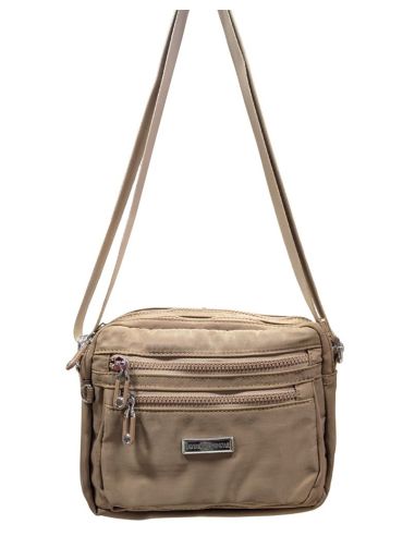 Bolso Bandolera Nylon Mujer Javier Larrainzar | Negro y Camel