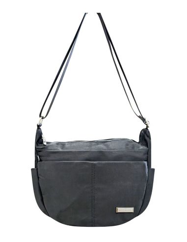Bolso Bandolera Nylon Mujer Javier Larrainzar | Negro y Camel