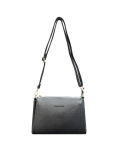 Bolso Bandolera Mujer Javier Larrainzar en Negro y Cuero| Piel Sintética