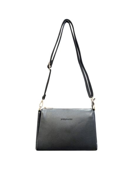 Bolso Bandolera Mujer Javier Larrainzar en Negro y Cuero| Piel Sintética