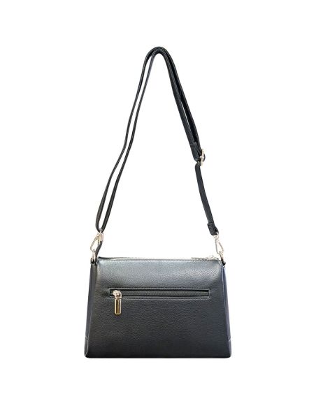 Bolso Bandolera Mujer Javier Larrainzar en Negro y Cuero| Piel Sintética
