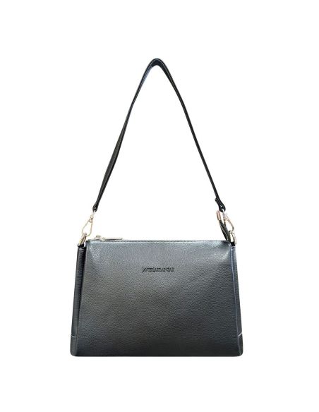 Bolso Bandolera Mujer Javier Larrainzar en Negro y Cuero| Piel Sintética