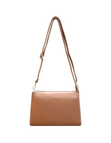 Bolso Bandolera Mujer Javier Larrainzar en Negro y Cuero| Piel Sintética