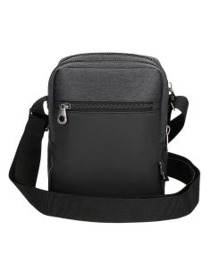 Bolso Hombre Pepe Jeans Jarvis con 2 apartados Negro y Gris 2