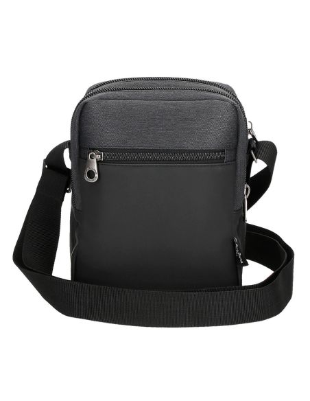 Bolso Hombre Pepe Jeans Jarvis con 2 apartados Negro y Gris