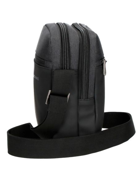 Bolso Hombre Pepe Jeans Jarvis con 2 apartados Negro y Gris