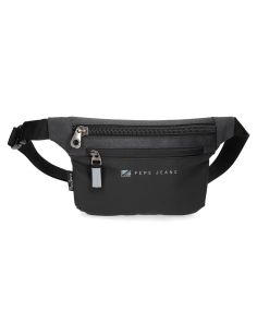 Riñonera plana Pepe Jeans Jarvis Negra y Gris – Diseño resistente al agua y elegante