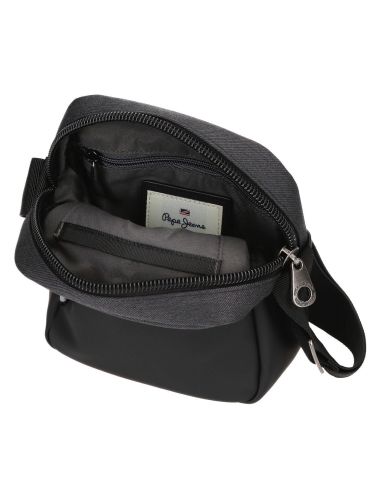 Bolso para hombre Pepe Jeans Jarvis Pequeño Negro y Gris