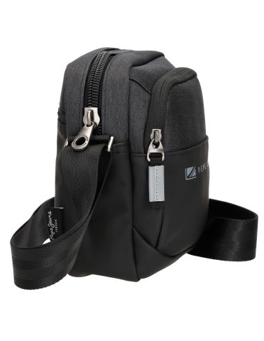 Bolso Pequeño Pepe Jeans Jarvis Negro y Gris