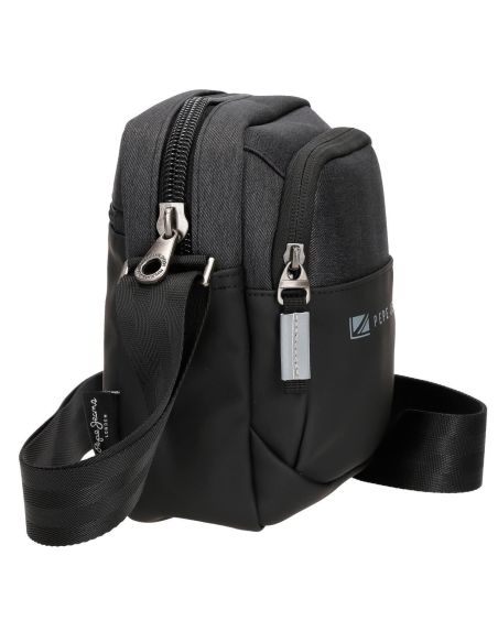Bolso Pequeño Pepe Jeans Jarvis Negro y Gris