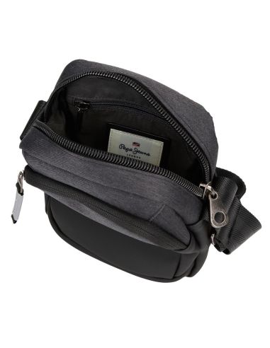 Bolso Pequeño Pepe Jeans Jarvis Negro y Gris