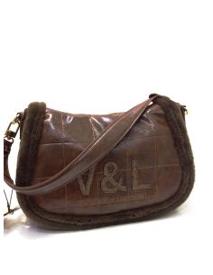 Bolso Bandolera Laurel Victorio & Lucchino | Negro y Cuero