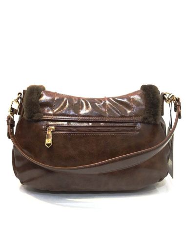 Bolso Bandolera Laurel Victorio & Lucchino | Negro y Cuero