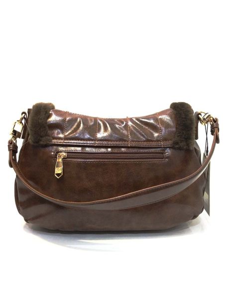 Bolso Bandolera Laurel Victorio & Lucchino | Negro y Cuero