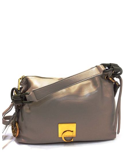 Bolso Bandolera Caramelo Popea Taupe | Piel Sintética