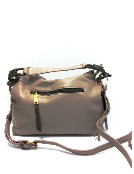 Bolso Bandolera Caramelo Popea Taupe | Piel Sintética