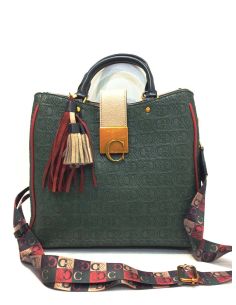 Bolso Caramelo Verde Mujer de 2 Asas y Bandolera | Preciosa
