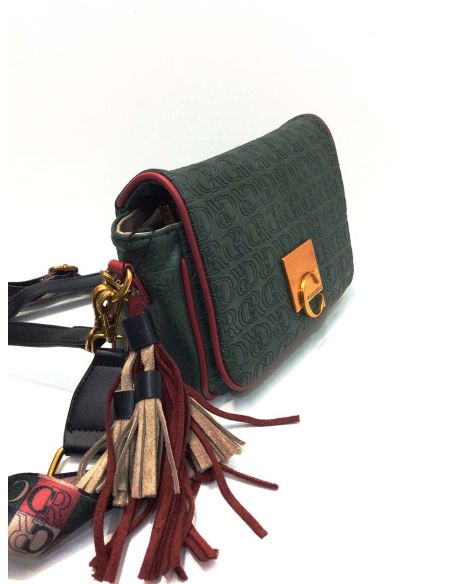 Bolso Bandolera Caramelo Preciosa Verde y Rojo