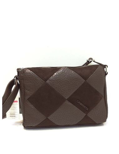 Bolso Bandolera Mujer Caminatta Aries | Marrón y Negro