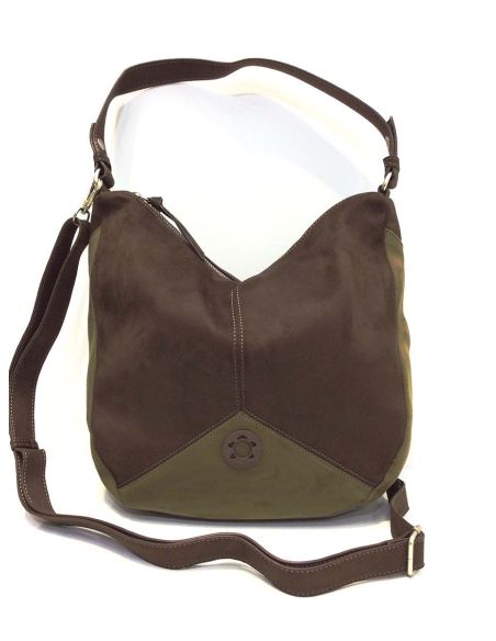 Bolso Hobo Mujer Caminatta Tauro Bicolor | Bandolera