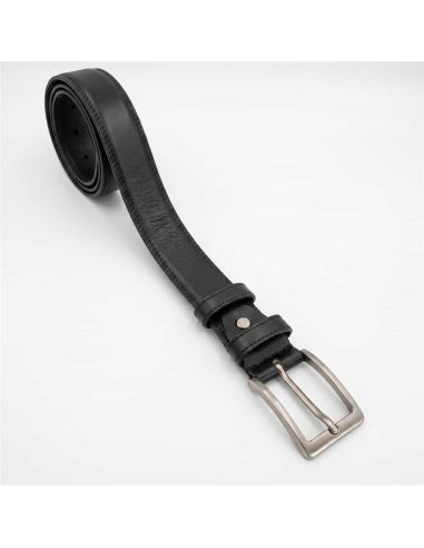 Cinturón hombre de vestir piel negro | C&L Complementos