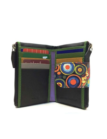 Cartera pequeña mujer piel artesanal con RFID | C&L