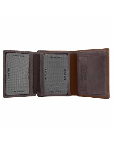 Cartera hombre juvenil piel con monedero y RFID | Wilzone