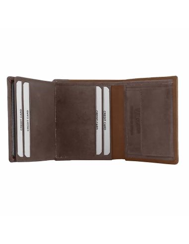 Cartera hombre juvenil piel con monedero y RFID | Wilzone