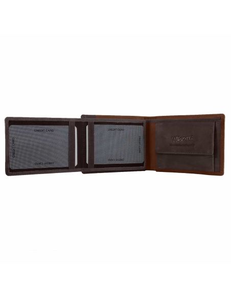 Billetera americana hombre piel con monedero | Wilzone