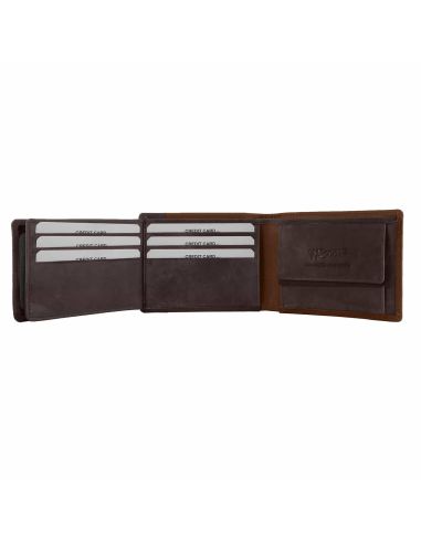 Billetera americana hombre piel con monedero | Wilzone