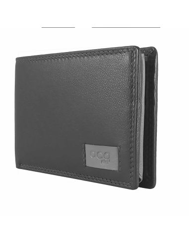 Mini americana hombre con monedero Piel negro ACQ Aura
