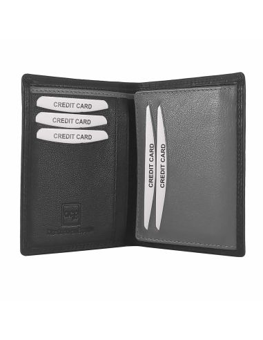 Cartera hombre Piel negra ACQ Aura