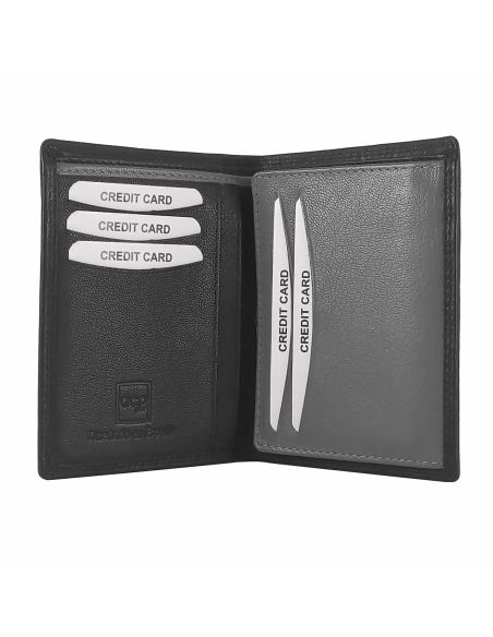 Cartera hombre Piel negra ACQ Aura