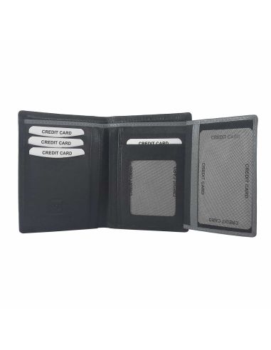 Cartera hombre Piel negra ACQ Aura