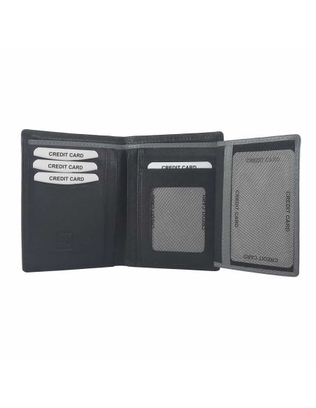 Cartera hombre Piel negra ACQ Aura