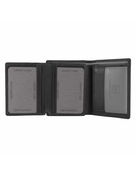 Cartera hombre con monedero Piel negro ACQ Aura