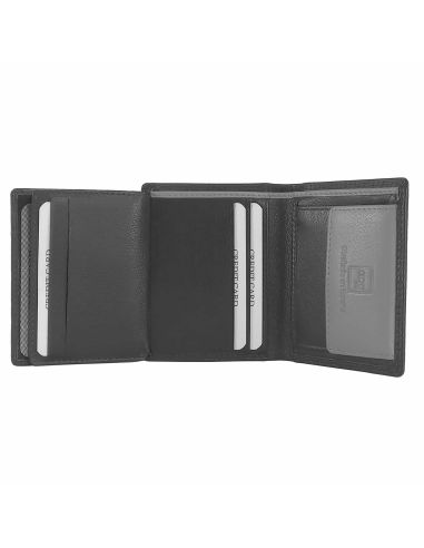 Cartera hombre con monedero Piel negro ACQ Aura