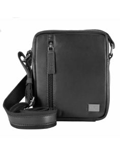 Bolso piel hombre en Negro Aura