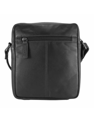 Bolso piel hombre en Negro Aura