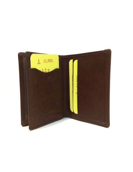 Mini cartera hombre piel Cuero JL Natur