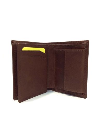 Mini cartera con monedero hombre piel Cuero JL Natur